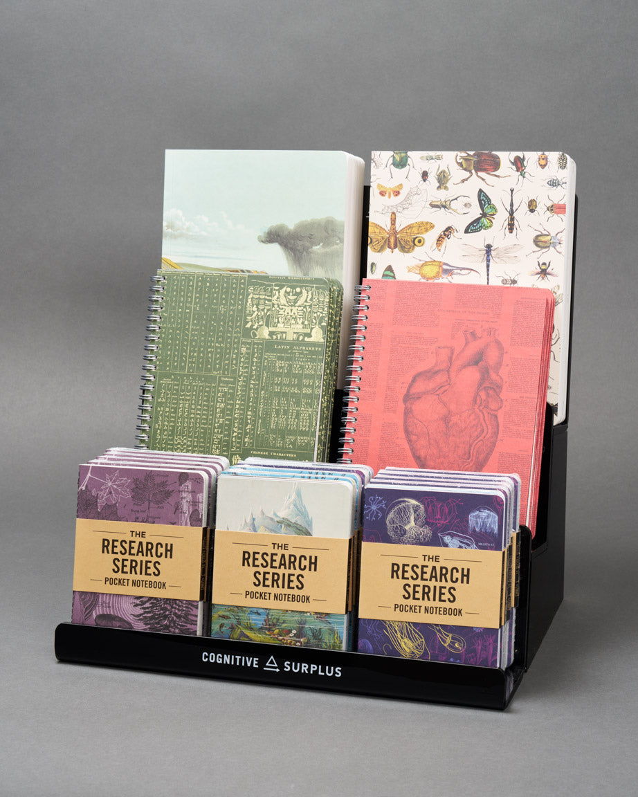 Notebook and Stationery Stepped Counter Display