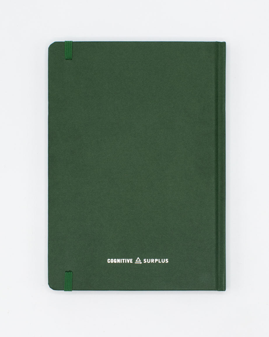 Mushrooms A5 Hardcover Notebook - Conifer Green
