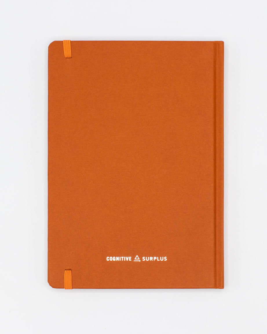 Woodland Mushrooms A5 Hardcover Notebook - Terracotta Orange