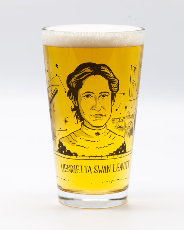 Henrietta Swan Leavitt pint glass by Cognitive Surplus, beer pint glass