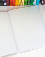 112 Dot Grid pages, 80gsm weight, recycled paper, chemistry notebook by Cognitive Surplus