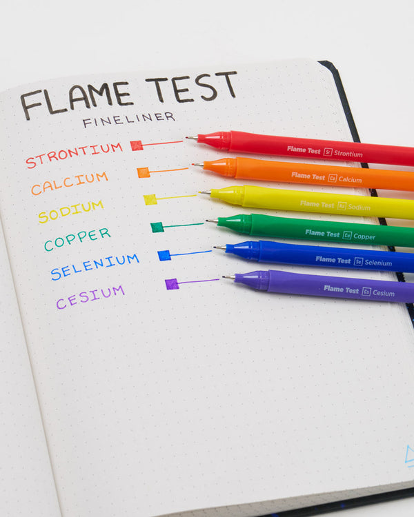 Flame Test Fineliner Pens Pack