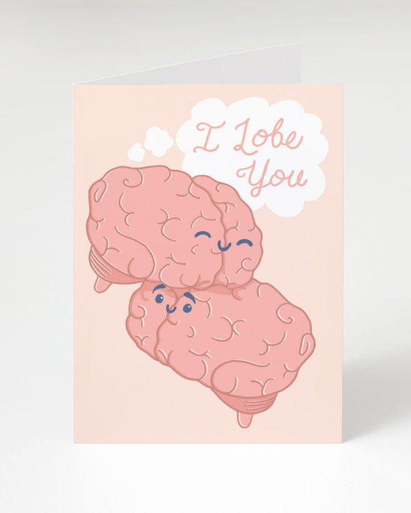 I lobe you greeting card by Cognitive Surplus, 100% recycled paper
