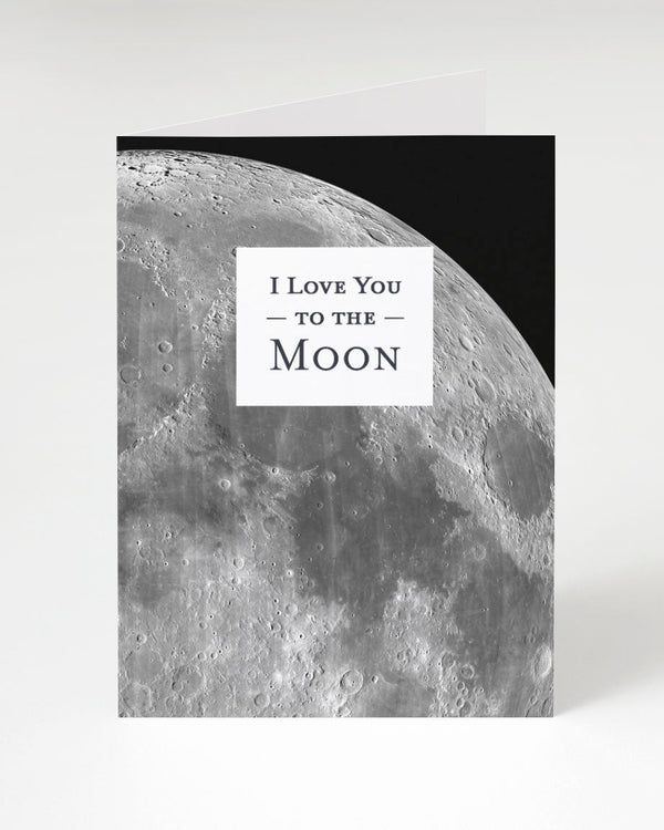 Love you to the moon greeting card by Cognitive Surplus, 100% recycled paper