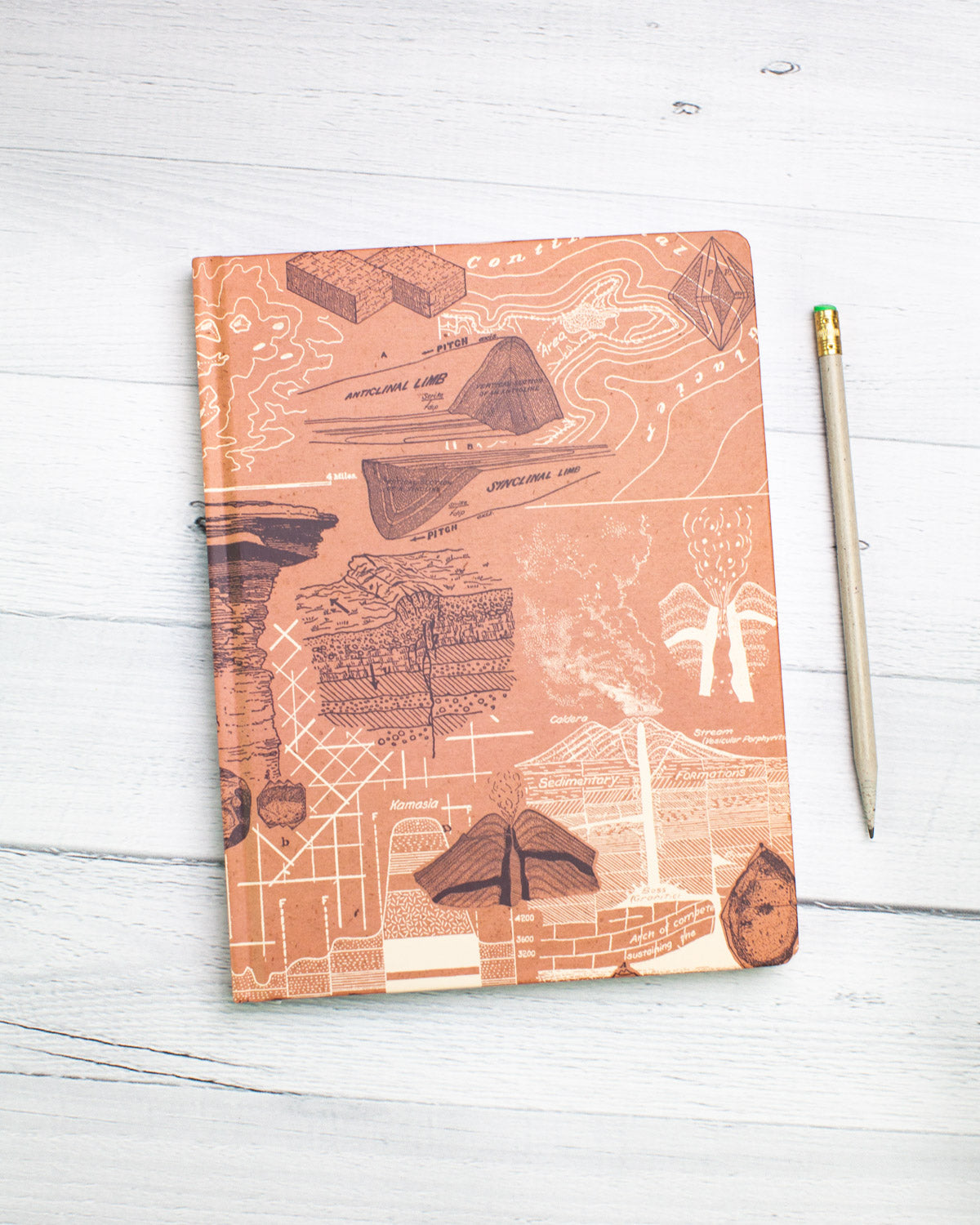 Geology hardcover recycled notebook by Cognitive Surplus