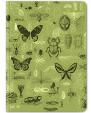 Insects hardcover dot grid journal by Cognitive Surplus, leafy green, 100% recycled paper
