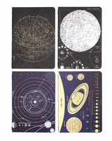 Covers of Astronomy Research Series 4 pack by Cognitive Surplus, mini softcover, 100% recycled paper