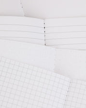 Lined, Blank, Dot Grid, and Graph pages, 100% recycled paper