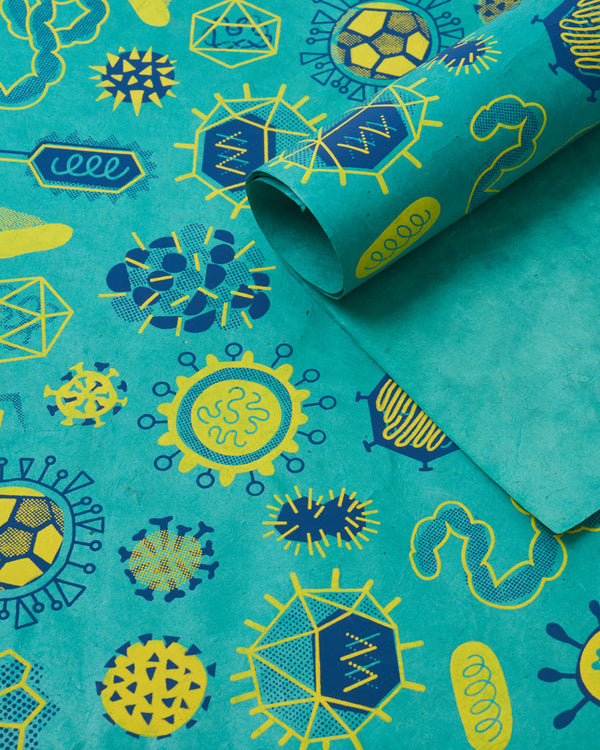 Retro Microbiology Wrapping Paper