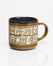 Maya Script Hand Carved 15 oz Ceramic Mug