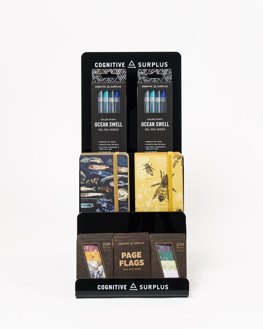 Stationery and Accessories Stepped Counter Display