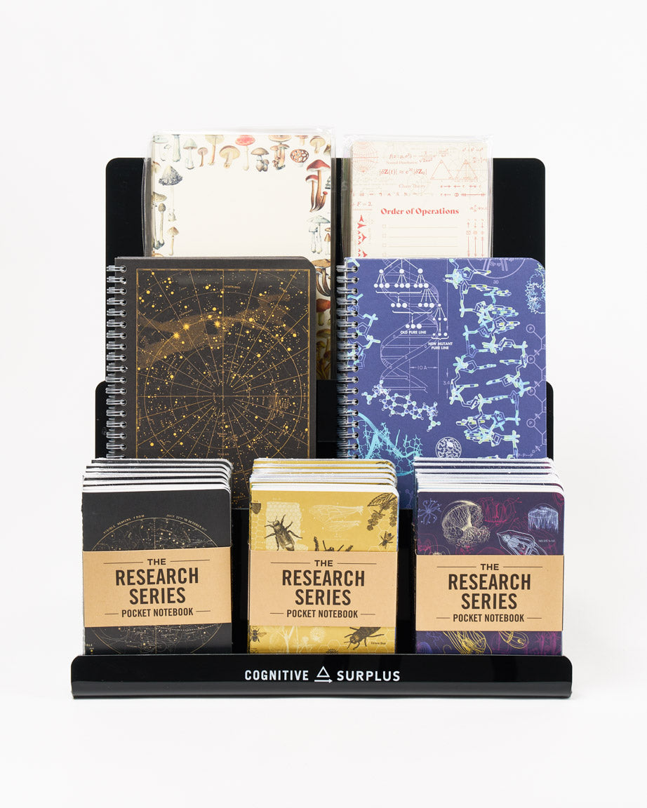 Notebook and Stationery Stepped Counter Display