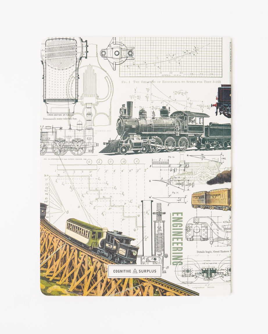 Train Science Softcover Notebook - Lined