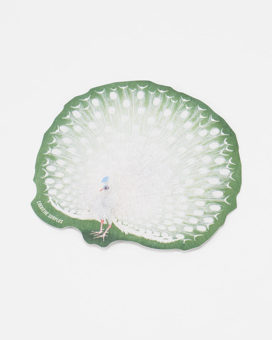 White Peacock Sticker