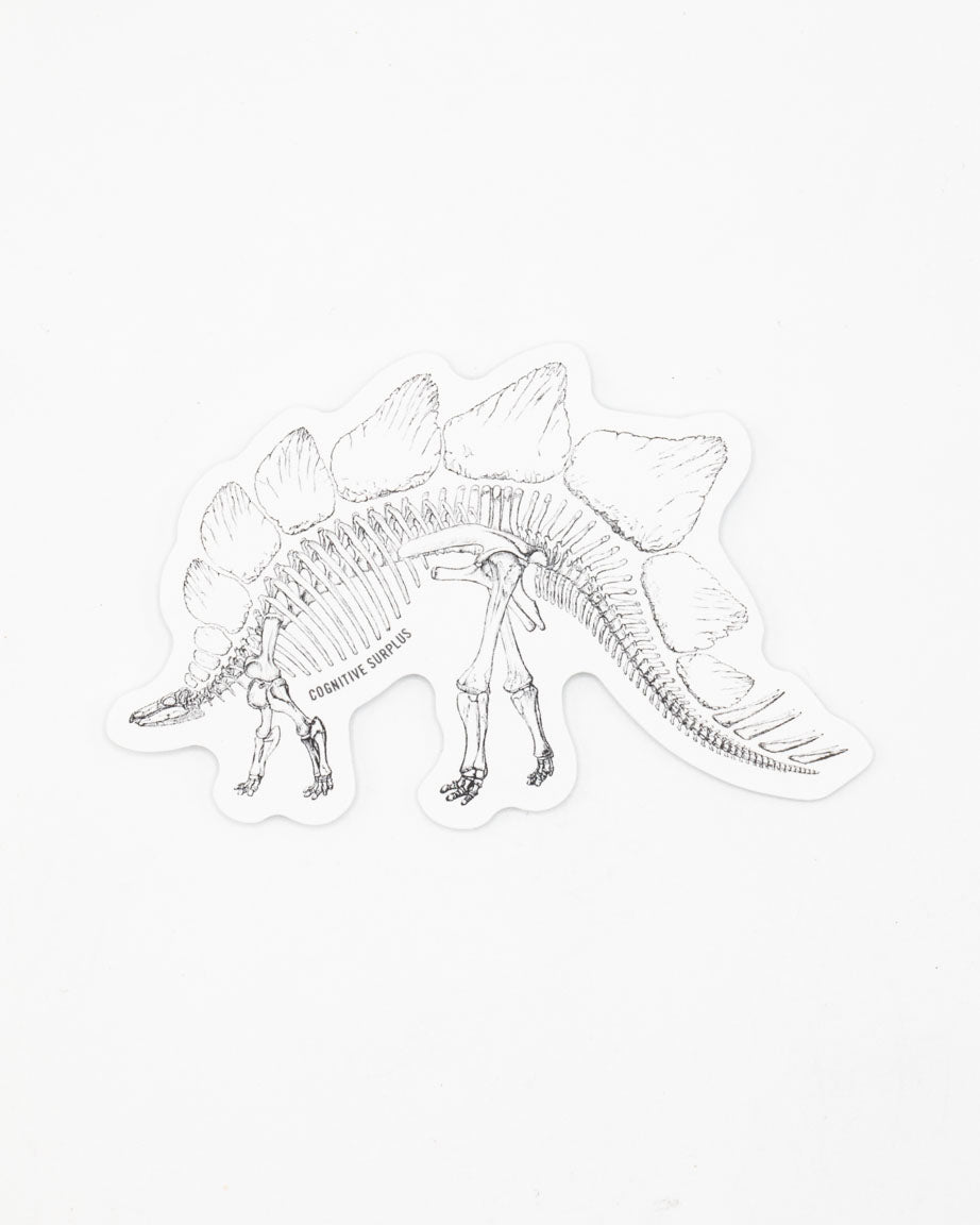 Stegosaurus Skeleton Sticker