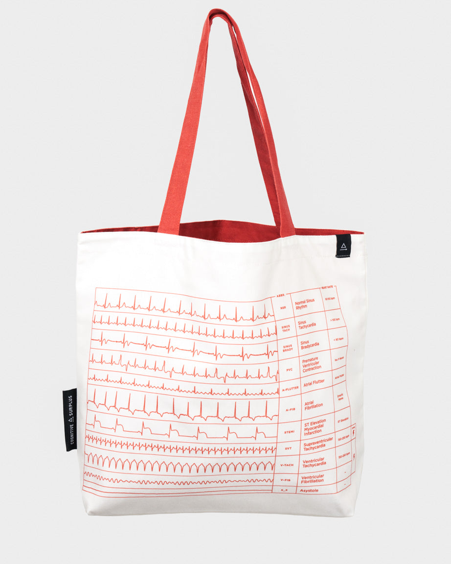 Heartbeat Canvas Shoulder Tote