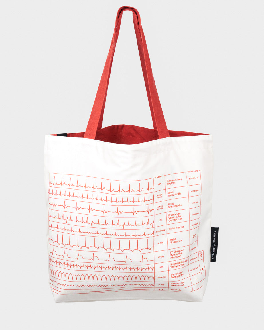 Heartbeat Canvas Shoulder Tote