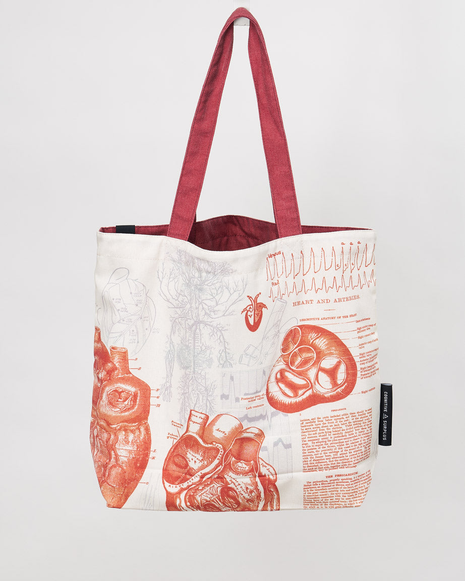 Anatomical Heart & Blood Flow Shoulder Tote