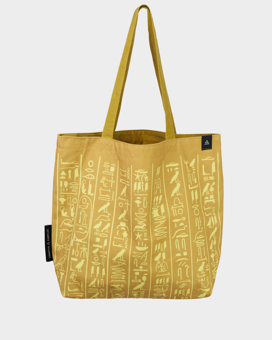 Hieroglyphics Canvas Shoulder Tote