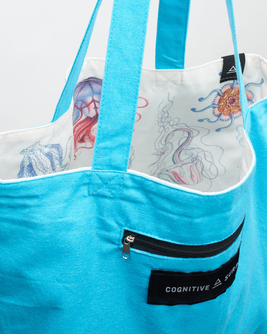 Haeckel Jellyfish Canvas Shoulder Tote