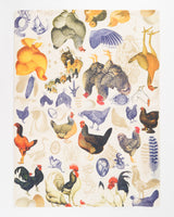 Hens & Chickens Tea Towel