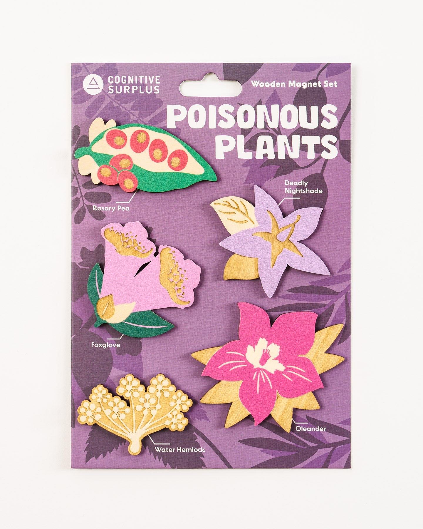 Poisonous Plants Wooden Magnet Set