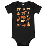 Retro Mammals Baby Bodysuit
