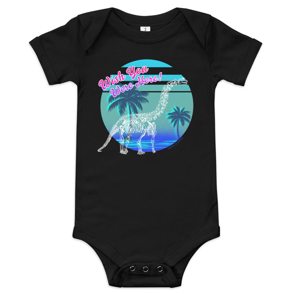 Dinosaur Wish You Were Here Baby Bodysuit