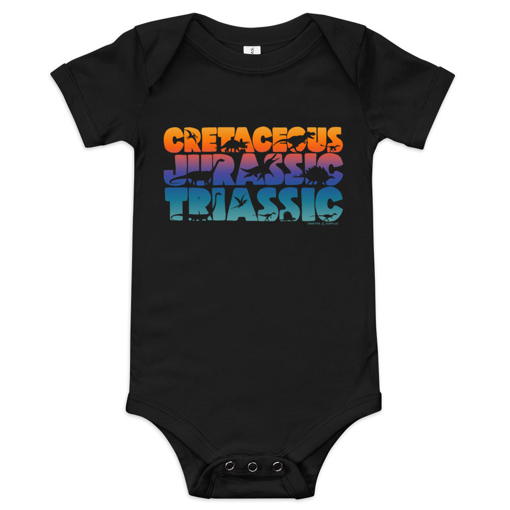 Eras of Dinosaurs Baby Bodysuit