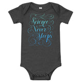 Science Never Sleeps Baby Bodysuit