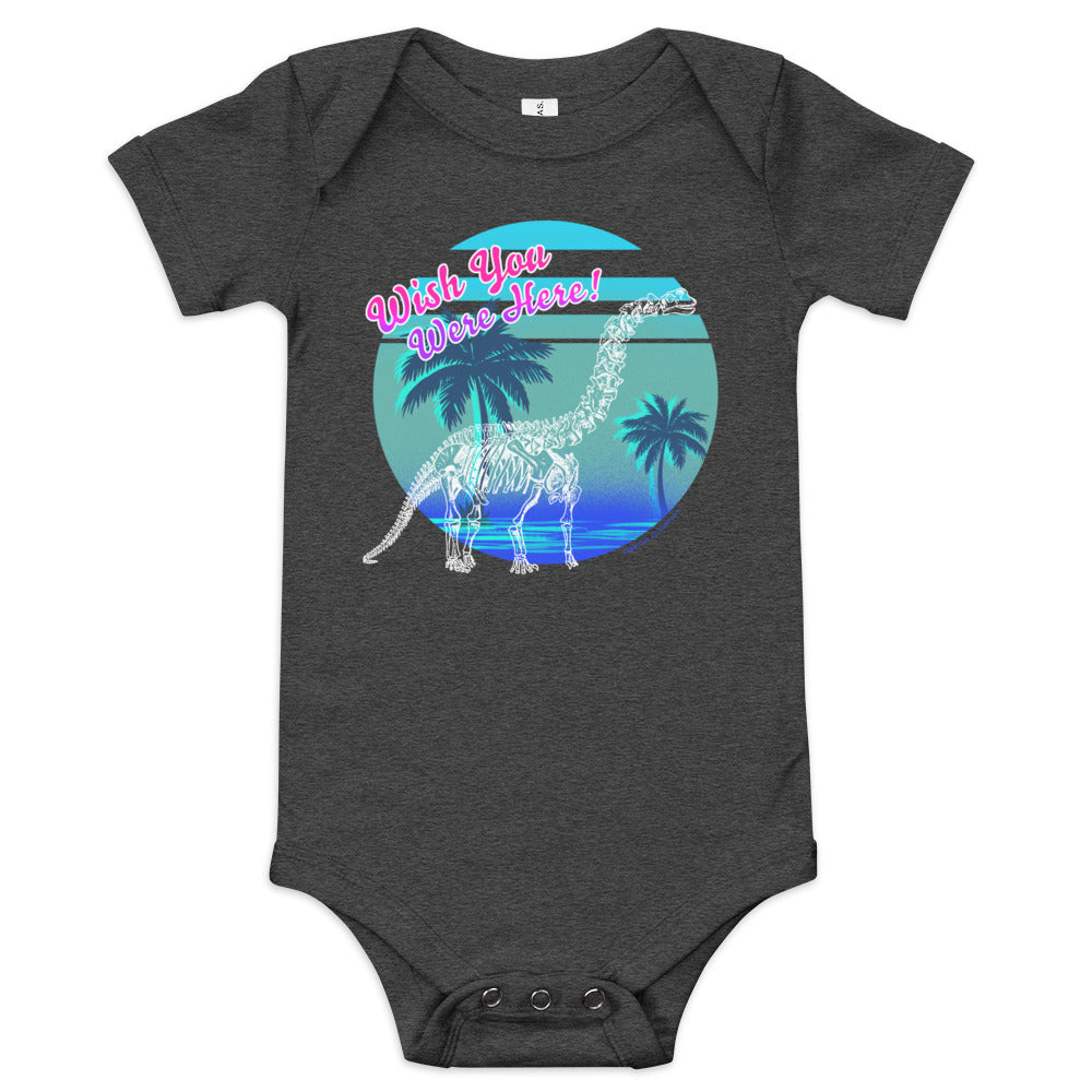 Dinosaur Wish You Were Here Baby Bodysuit