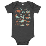 Retro Paleontology Baby Bodysuit