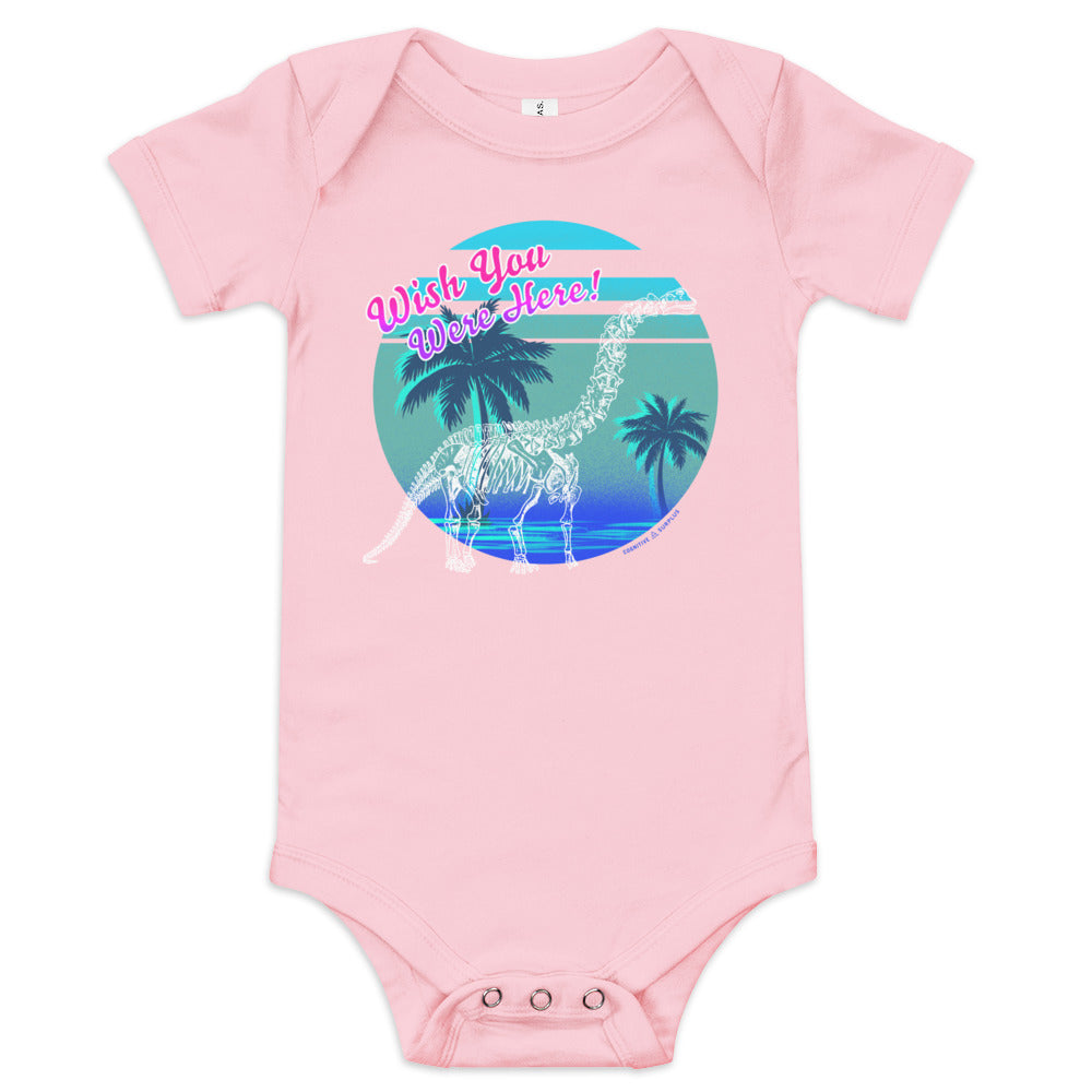 Dinosaur Wish You Were Here Baby Bodysuit