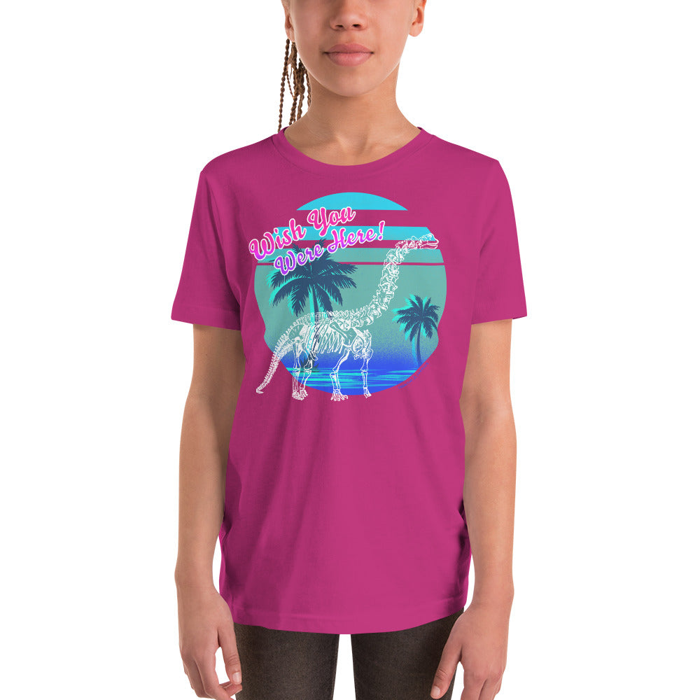 Dinosaur Wish You Were Here Youth Graphic Tee