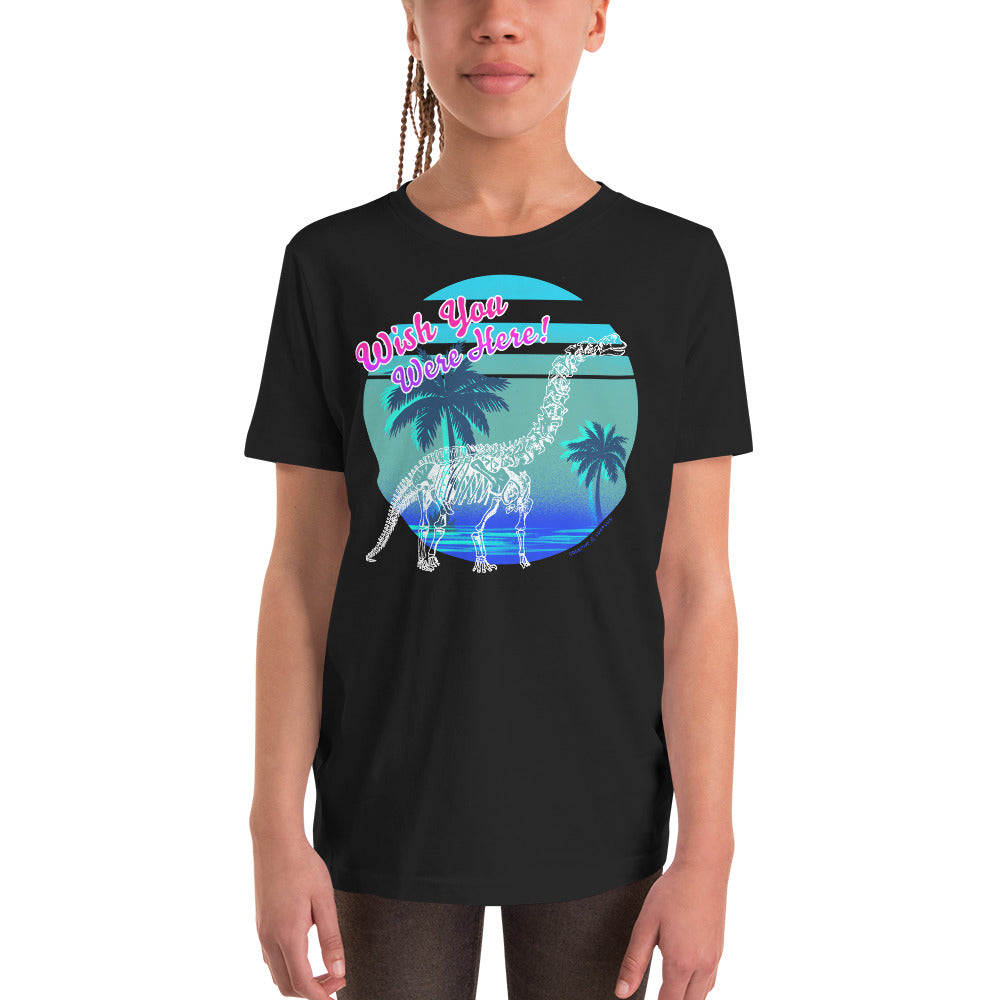 Dinosaur Wish You Were Here Youth Graphic Tee