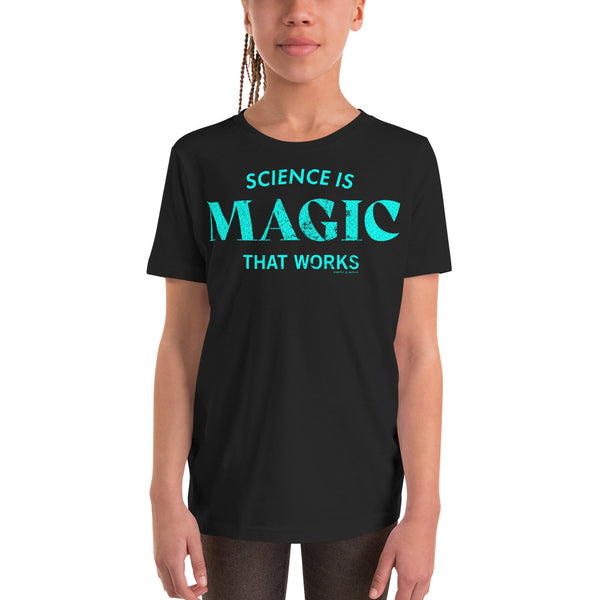 Science is Magic That Works Typography Youth Graphic Tee