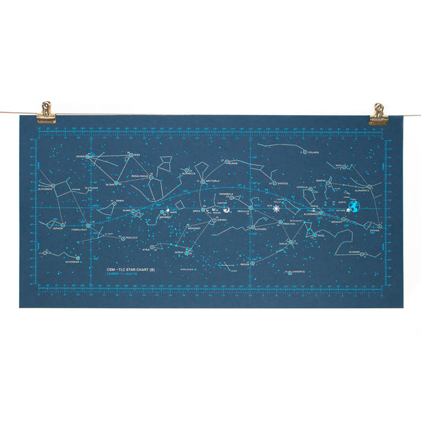 Apollo 11 TLC Star Chart Screen Print Poster - Cognitive Surplus - 2