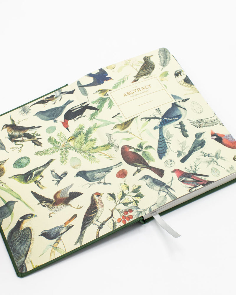 Feathered Friends A5 Hardcover Notebook - Conifer Green
