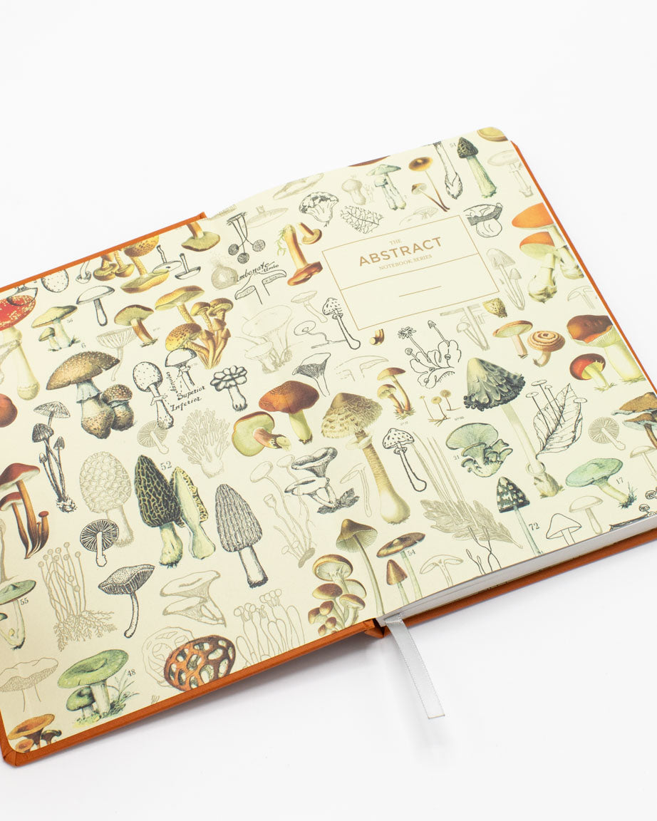 Woodland Mushrooms A5 Hardcover Notebook - Terracotta Orange