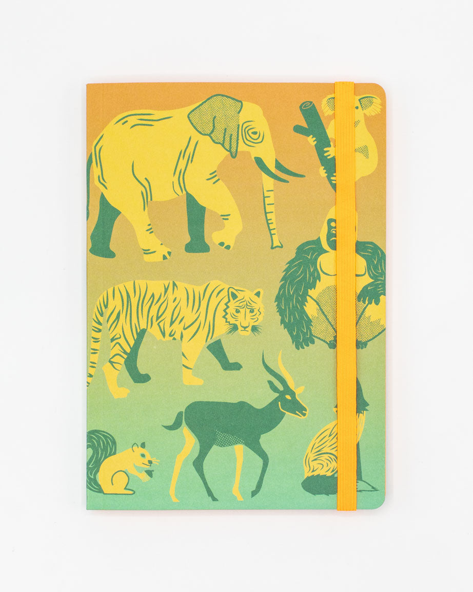 Retro Mammals A5 Softcover Notebook