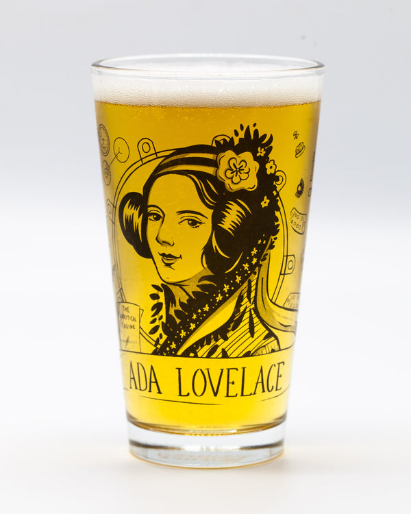 Ada Lovelace pint glass by Cognitive Surplus, beer pint glass