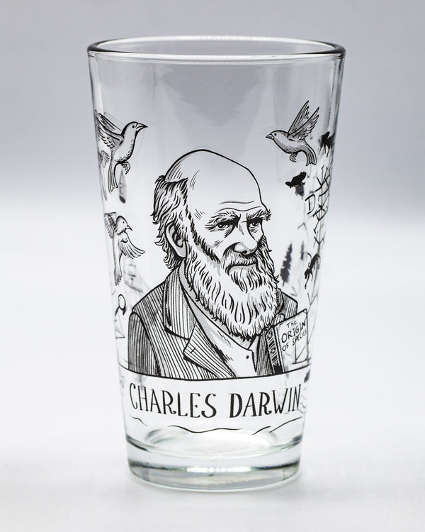 Charles Darwin pint glass by Cognitive Surplus