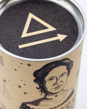 Metal cap of Henrietta Swan Leavitt pint glass packaging by Cognitive Surplus