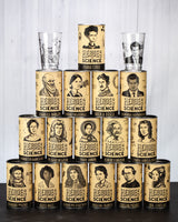 Heroes of Science pint glass line by Cognitive Surplus