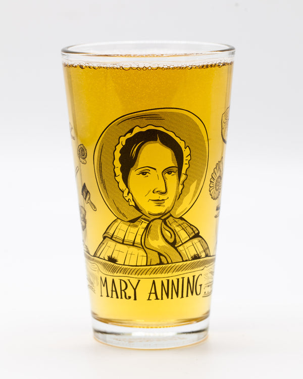Mary Anning pint glass by Cognitive Surplus, beer pint glass