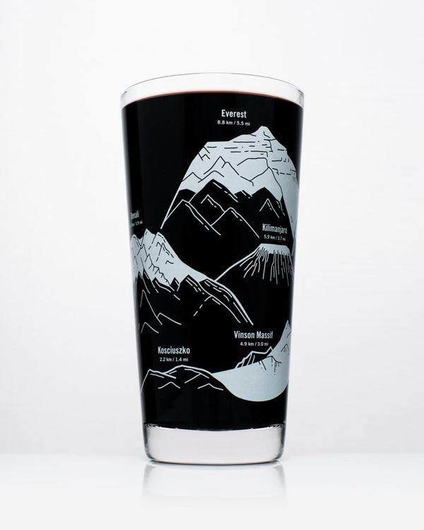 Mountain Peaks of the World Beer Glass