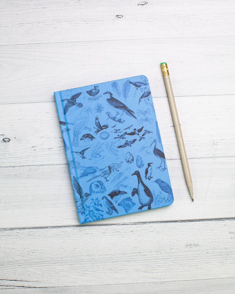 Birds mini hardcover recycled notebook by cognitive surplus