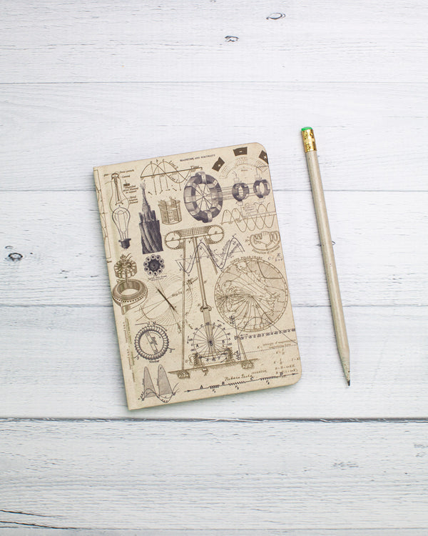 Electromagnetism mini hardcover recycled notebook by cognitive surplus