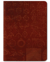 Math mini hardcover dot grid notebook by Cognitive Surplus, burgundy, 100% recycled paper