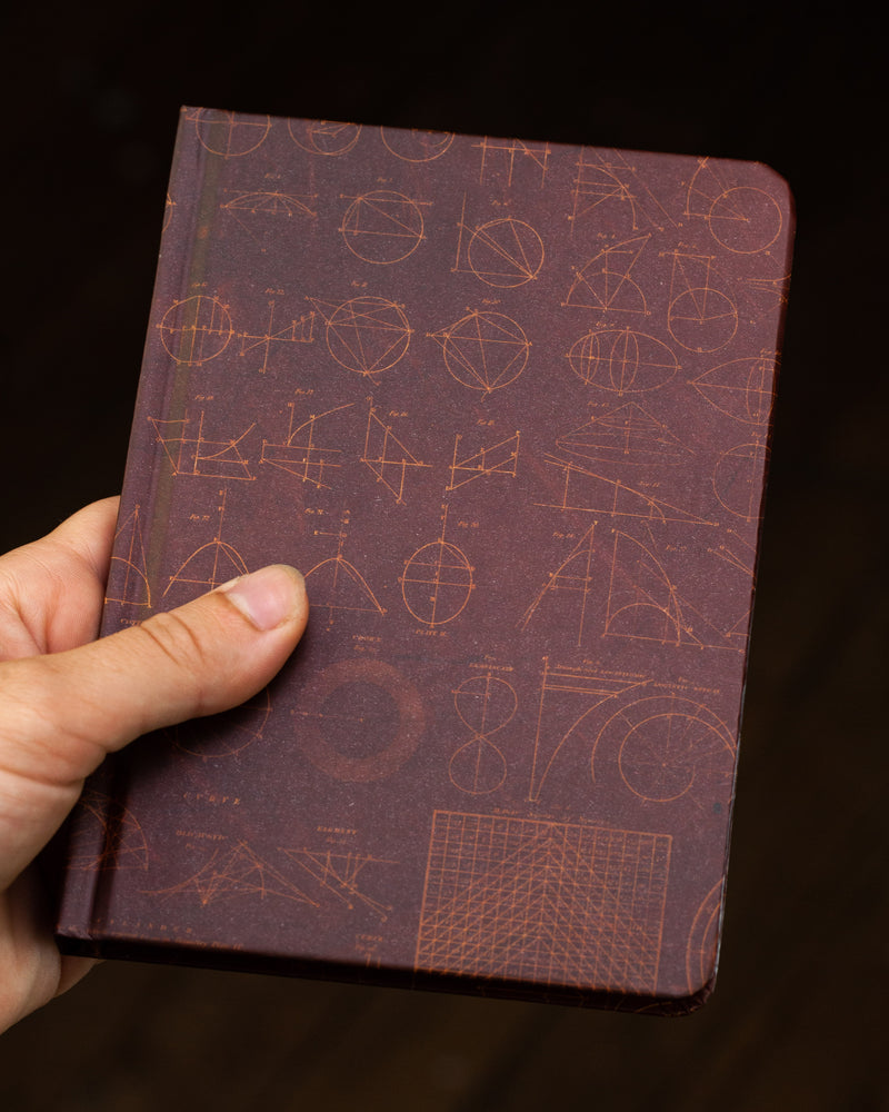 Mathematics mini hardcover notebook by Cognitive Surplus, pictured in hand
